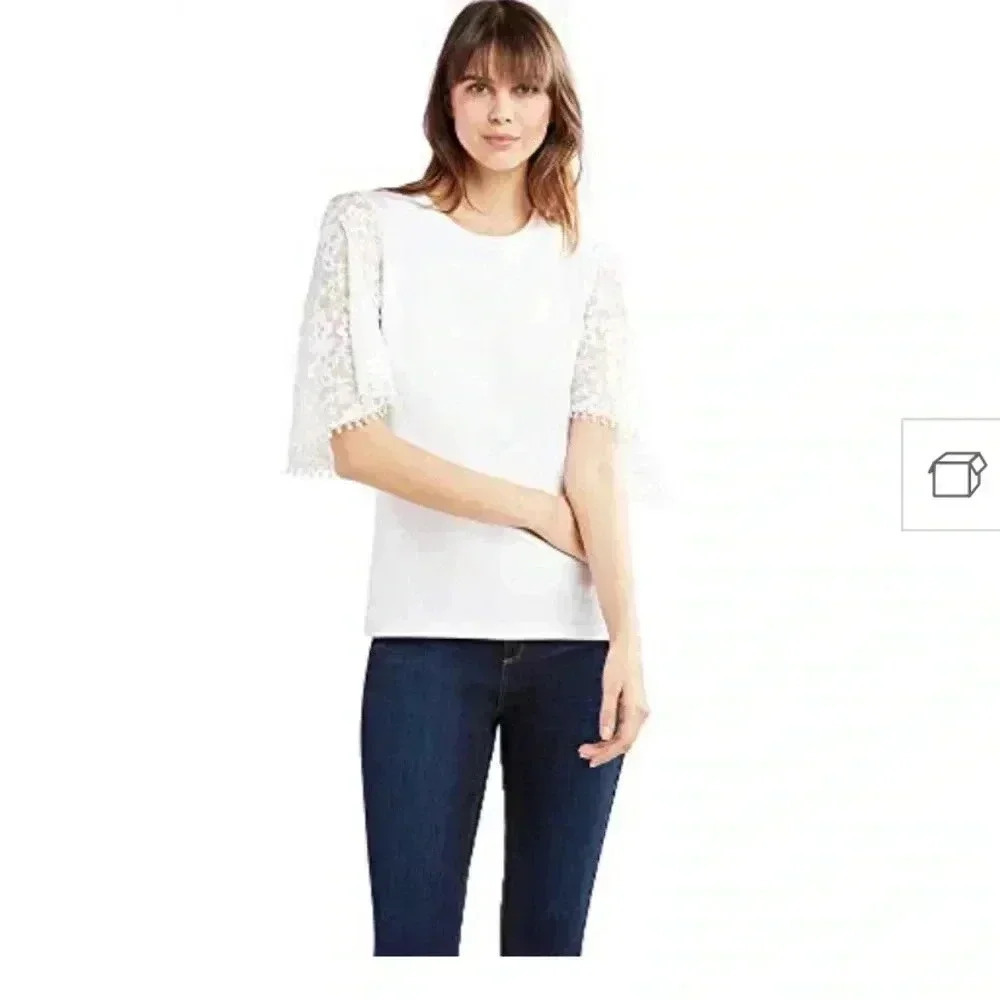 Elie Tahari Ida Knit Blouse size L